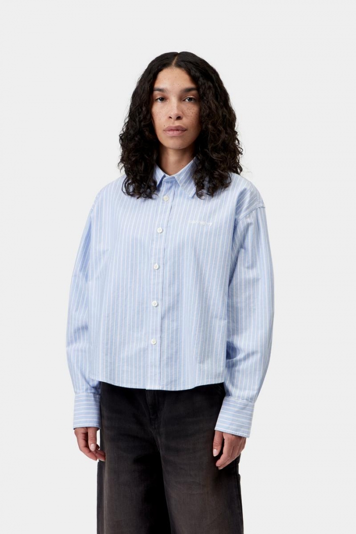 Carhartt L/S Kanan Shirt - Kanan Stripe, Bleach
