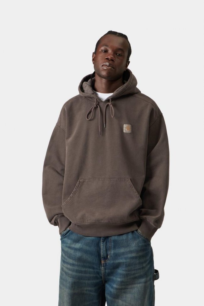 Carhartt Hooded Vista Sweatshirt - Tobacco, Garment dyed