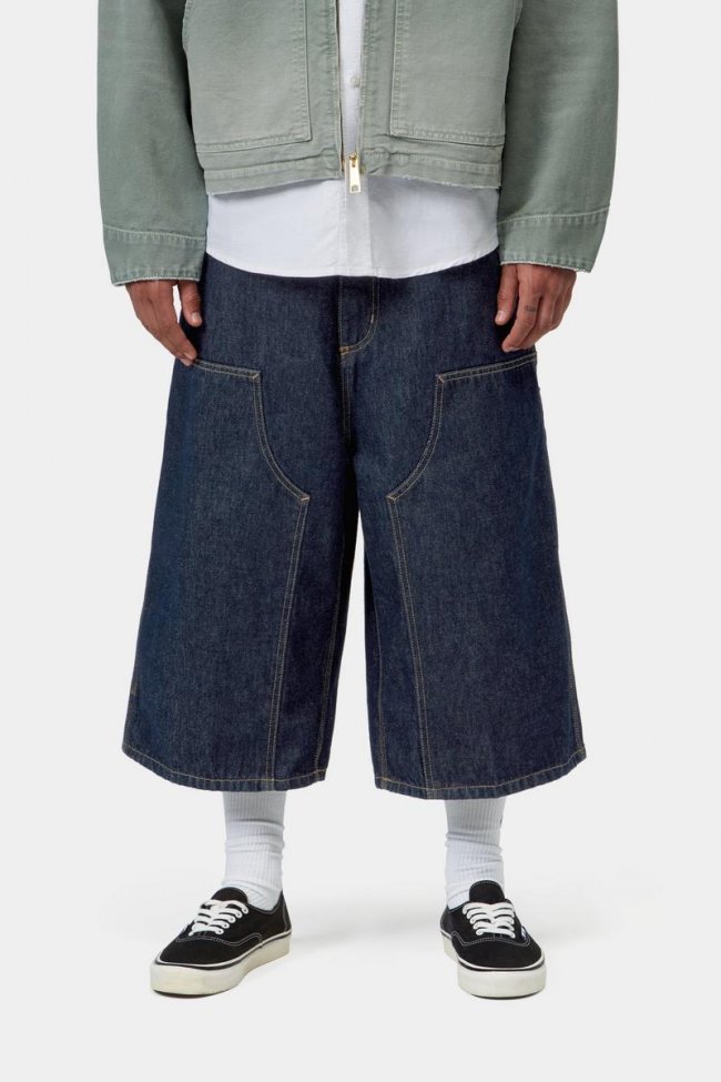 Carhartt OG Double Knee Long Short - Blue, Rinsed