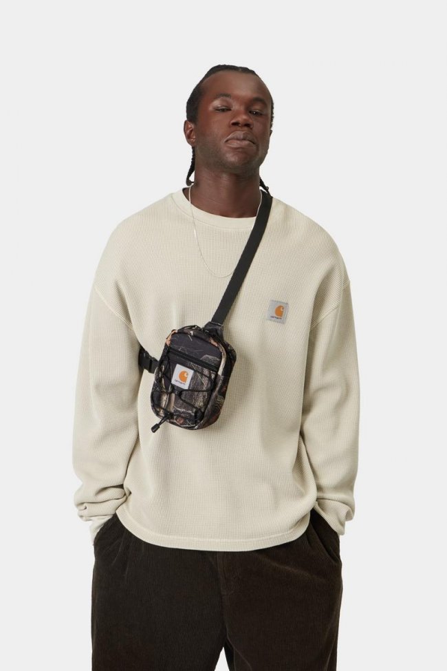 Carhartt Kickflip Shoulder Bag - Camo Feather Tree, Black