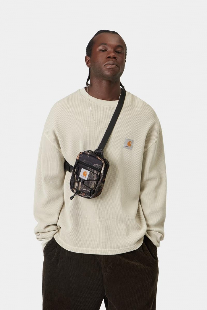 Carhartt Kickflip Shoulder Bag - Camo Feather Tree, Black