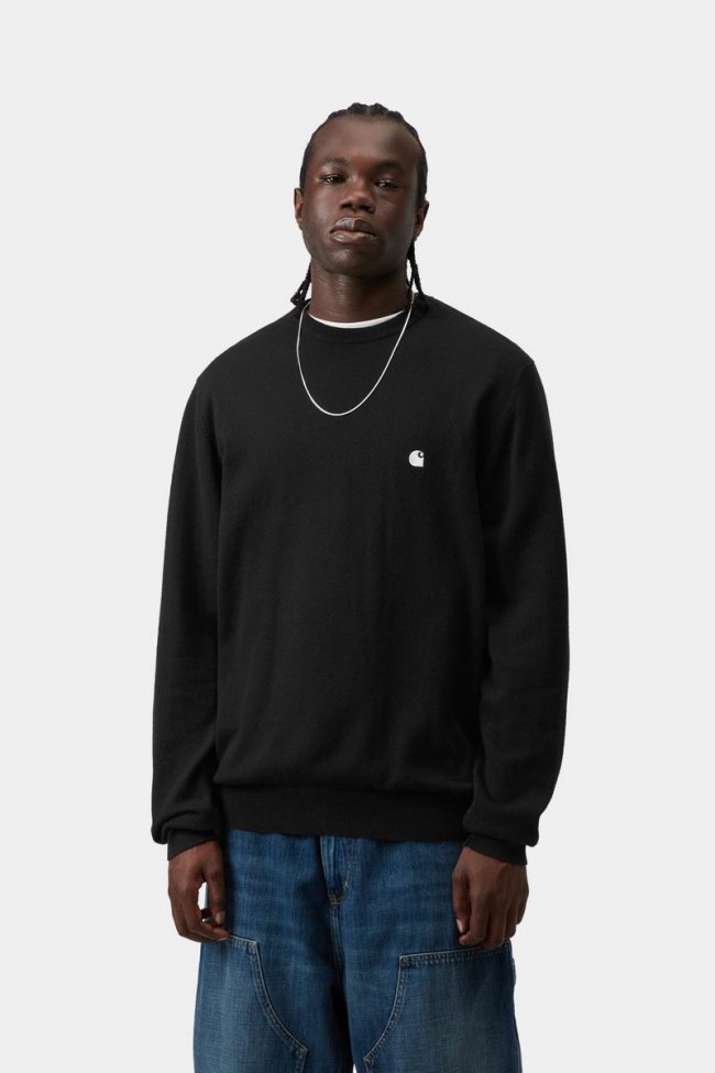 Carhartt Madison Sweater - Black / White Carhartt Madison Sweater - Black / White