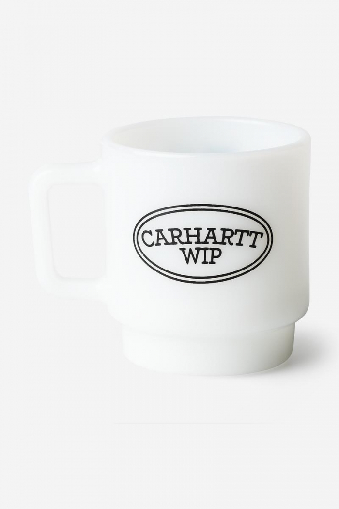 Carhartt Hugging Cats Glass Mug - White