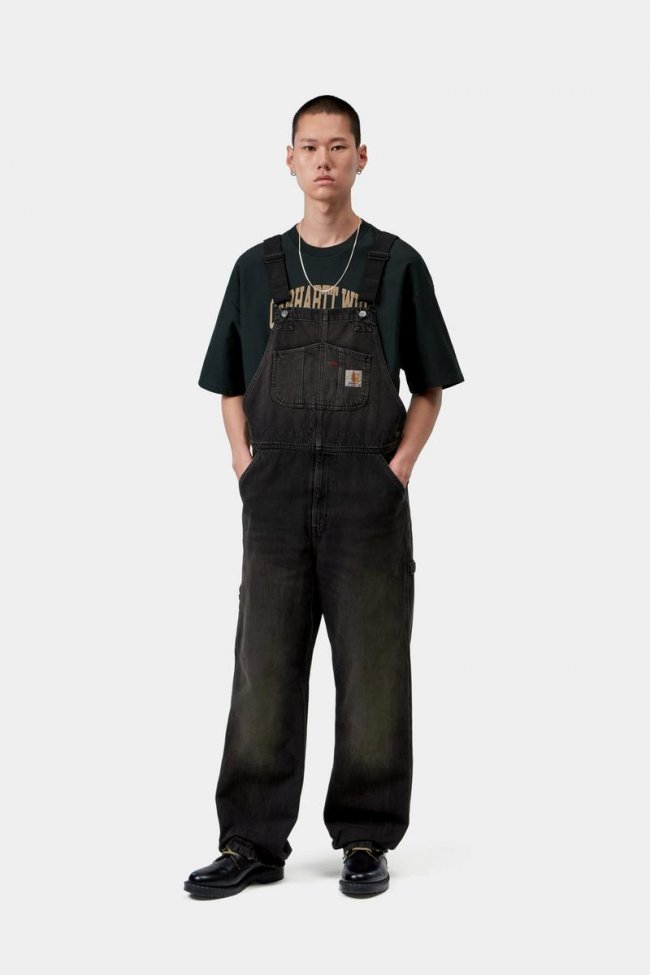 Carhartt Bib Overall - Black, Tobacco used wash Carhartt Bib Overall - Black, Tobacco used wash