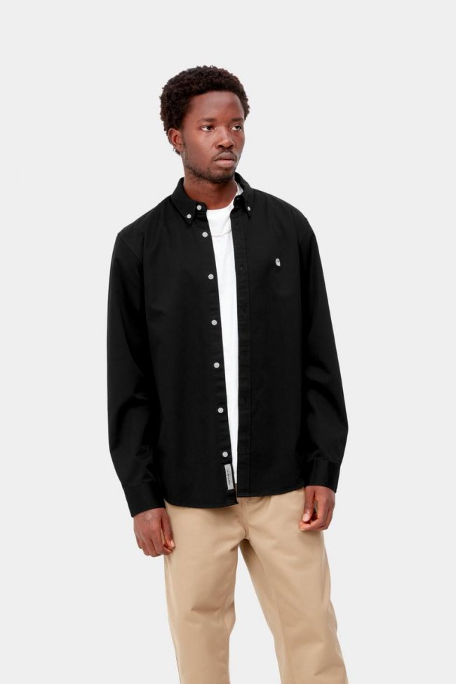 Carhartt L/S Madison Shirt - Black / Wax