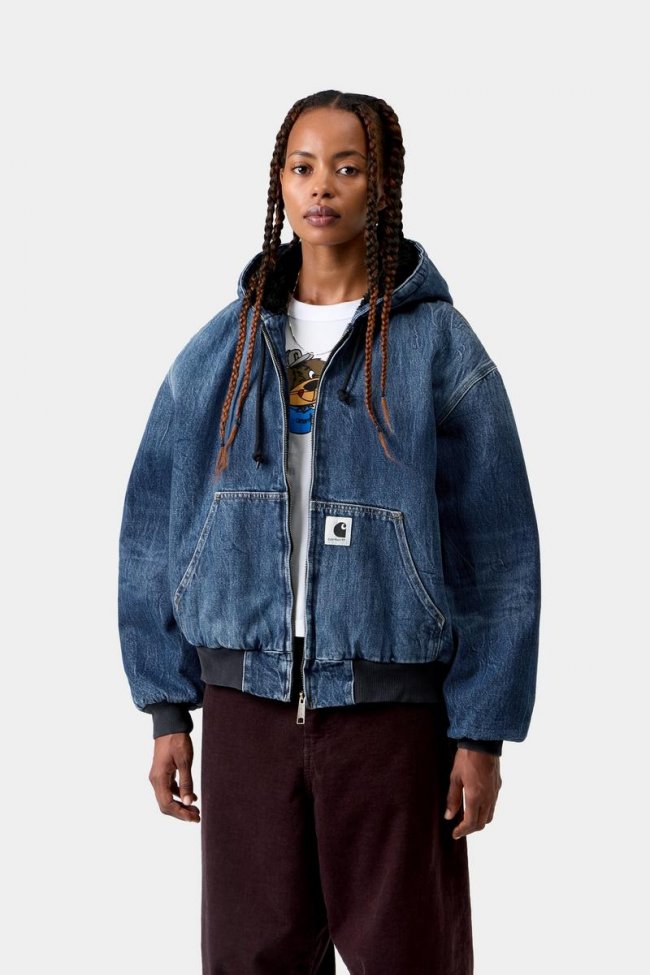 Carhartt OG Active Jacket (Winter) - Blue, Marble used wash