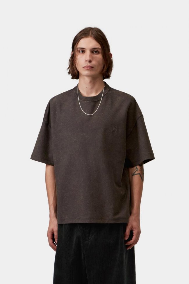 Carhartt S/S Lambert T-Shirt - Tobacco, Moon wash