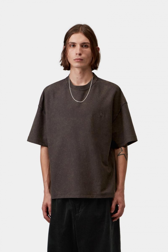 Carhartt S/S Lambert T-Shirt - Tobacco, Moon wash