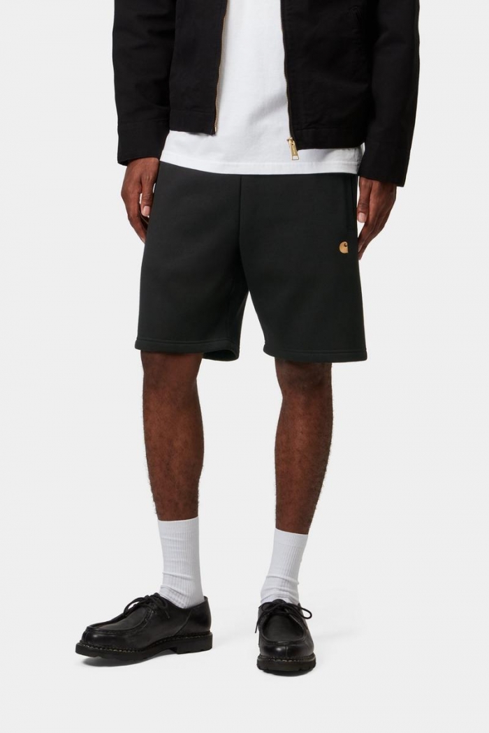 Carhartt Chase Sweat Short - Black / Gold