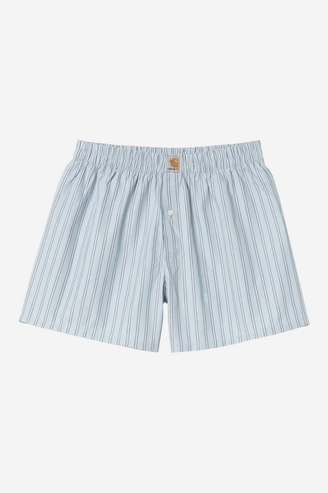 Carhartt Cotton Boxer - Grimsby Stripe, Blue Fog Carhartt Cotton Boxer - Grimsby Stripe, Blue Fog