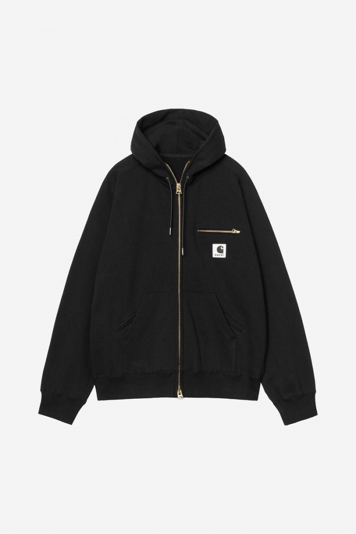 sacai x Carhartt WIP Cotton Jersey Hoodie - Sacai Black