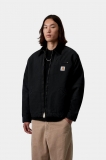 Carhartt OG Detroit Jacket - Black / Black, Stone canvas Carhartt OG Detroit Jacket - Black / Black, Stone canvas