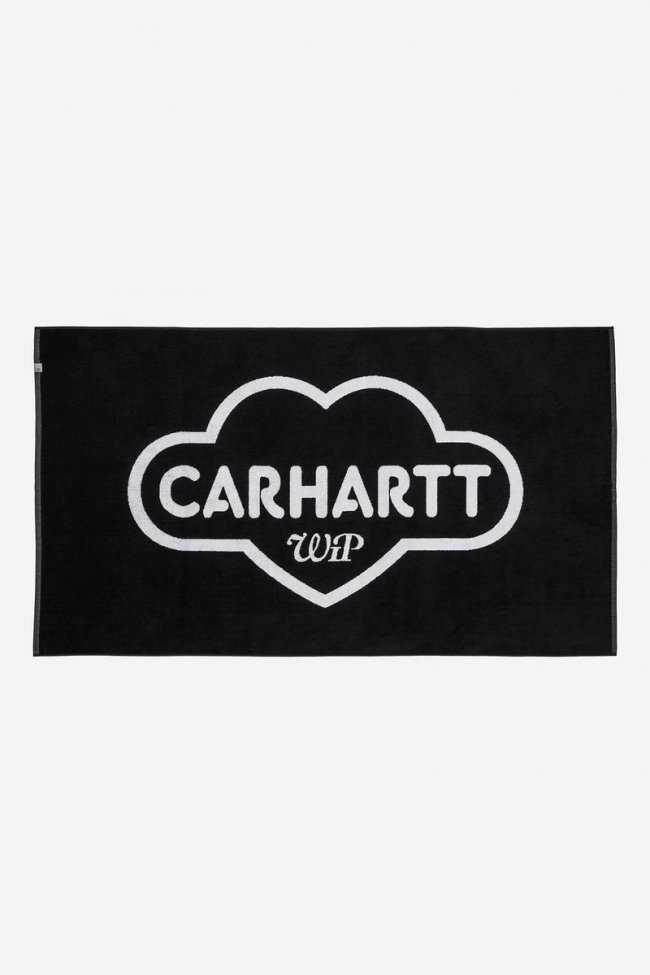Carhartt Cloud Heart Towel - Black / White Carhartt Cloud Heart Towel - Black / White