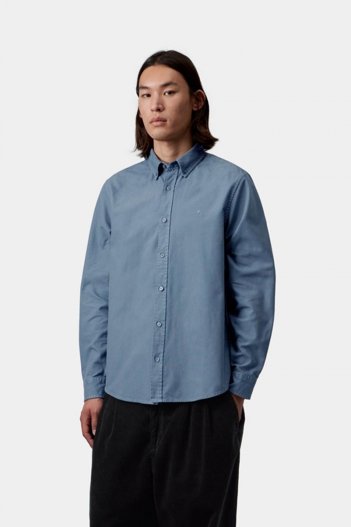 Carhartt L/S Bolton Shirt - Icesheet, Garment dyed