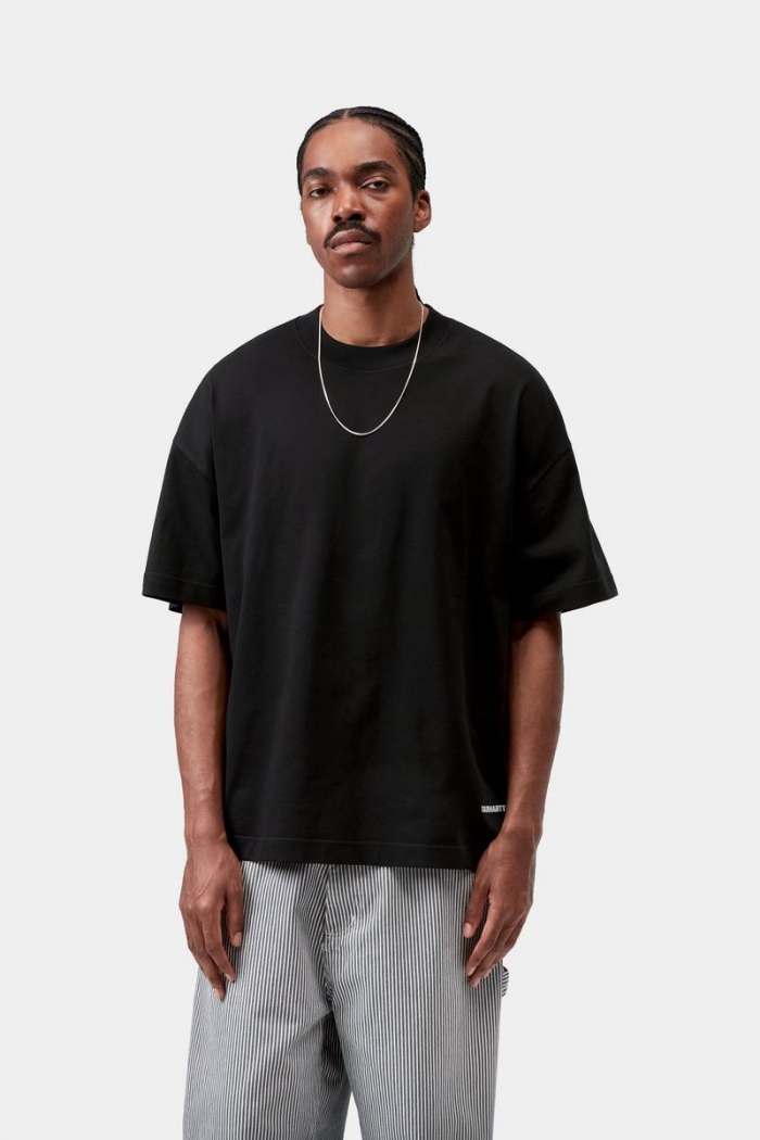 Carhartt S/S Link Script T-Shirt - Black / White