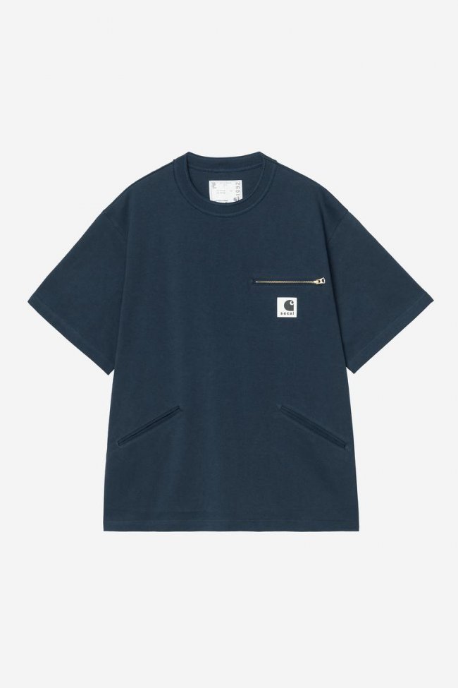 sacai x Carhartt WIP Cotton Jersey T-Shirt - Sacai Blue