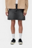 Carhartt Maeve Double Knee Skirt - Black, Destroy wash, splatter Carhartt Maeve Double Knee Skirt - Black, Destroy wash, splatter