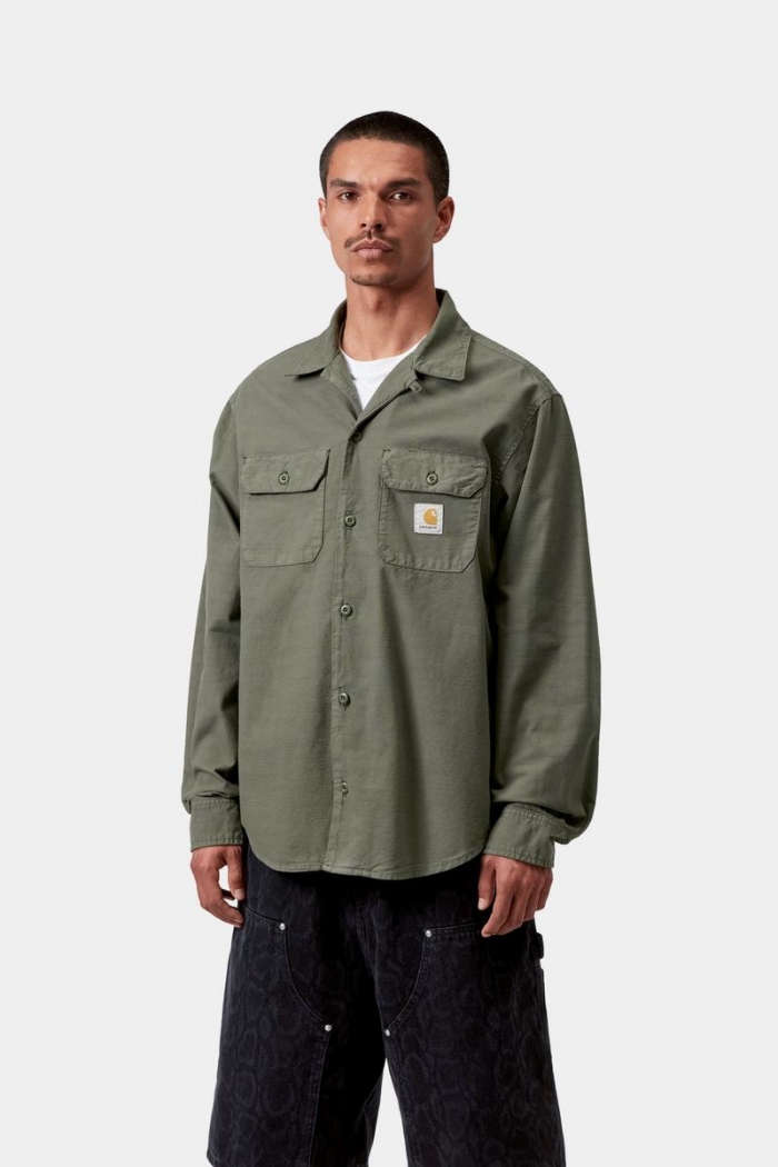 Carhartt L/S Kelsey Shirt - Leaf, Garment dyed