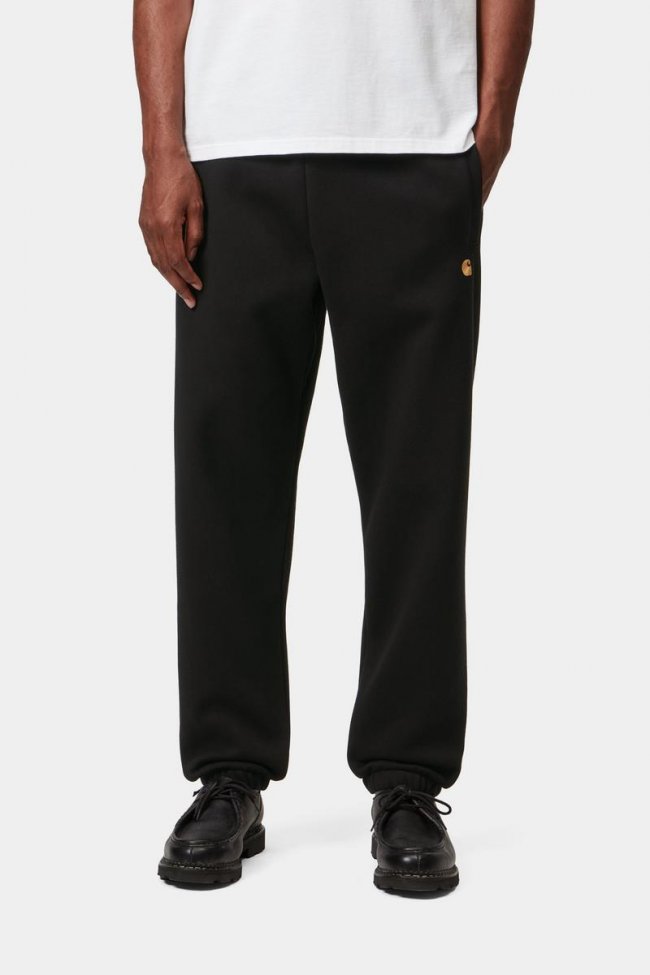 Carhartt Chase Sweat Pant - Black / Gold