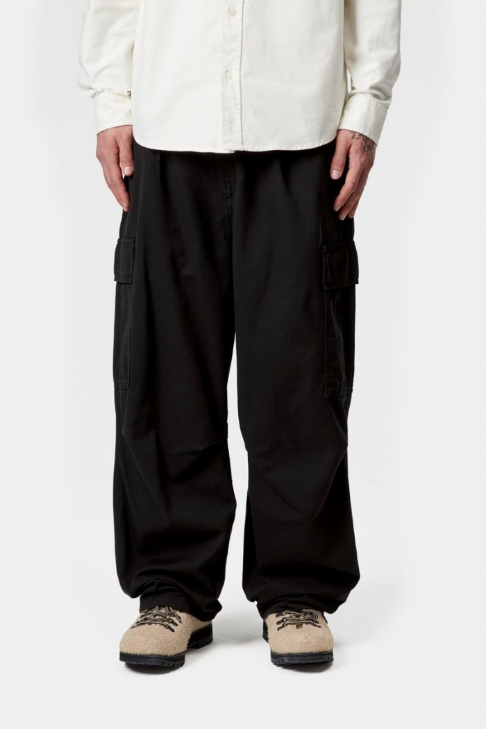 Carhartt Cole Cargo Pant - Black, Garment dyed