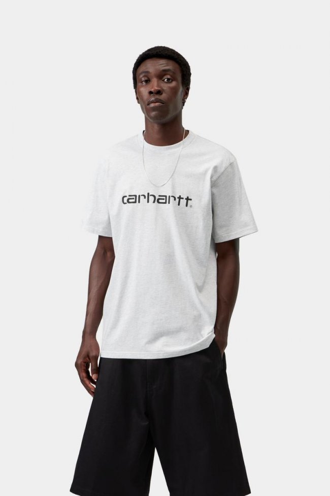 Carhartt S/S Script T-Shirt - Ash Heather / Graphite
