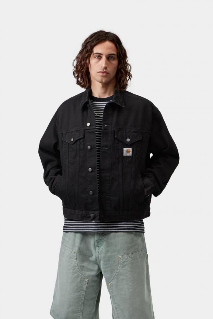 Carhartt Helston Jacket - Black, Rinsed