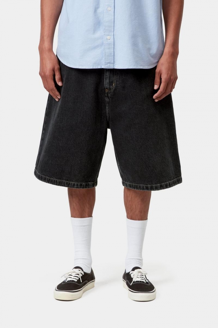 Carhartt Brandon Short - Black, Stone washed