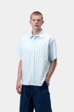 Carhartt S/S Royce Shirt - Royce Stripe, Icaria / White Carhartt S/S Royce Shirt - Royce Stripe, Icaria / White