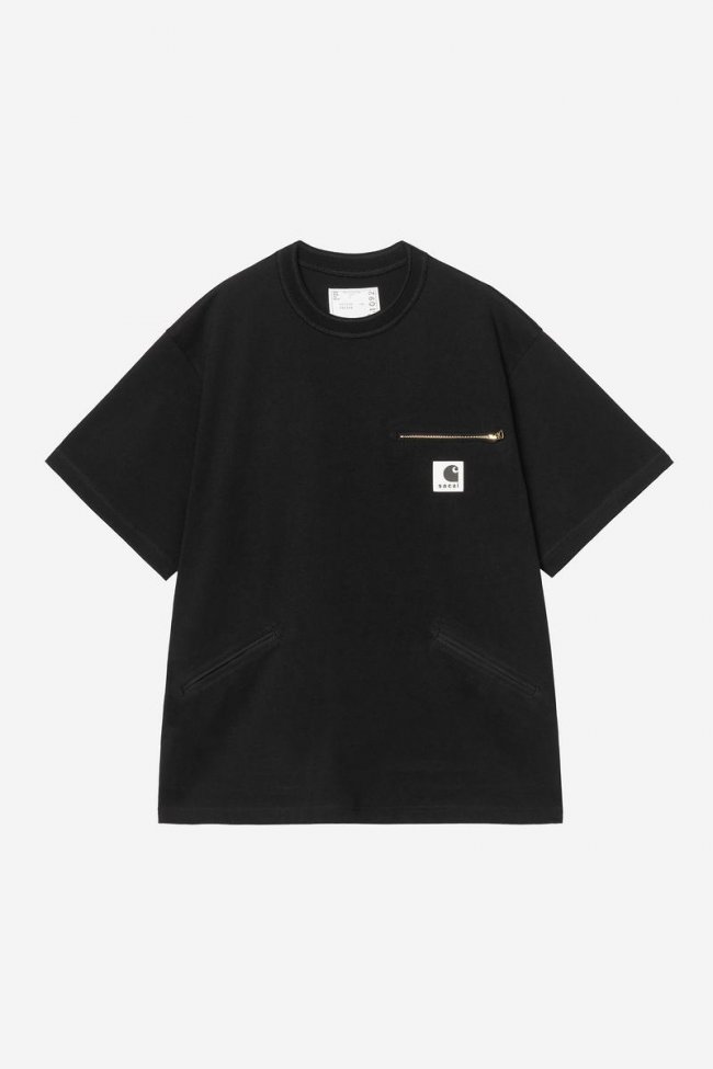 sacai x Carhartt WIP Cotton Jersey T-Shirt - Sacai Black