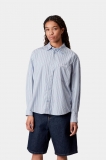 Carhartt L/S Grimsby Shirt - Grimsby Stripe, Blue Fog Carhartt L/S Grimsby Shirt - Grimsby Stripe, Blue Fog