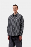 Carhartt L/S Gowan Shirt - Gowan Stripe, Black Carhartt L/S Gowan Shirt - Gowan Stripe, Black