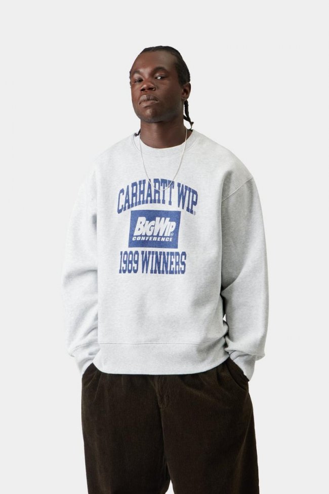 Carhartt 1989 Winners Sweatshirt - Ash Heather, Heavy stone wash Carhartt 1989 Winners Sweatshirt - Ash Heather, Heavy stone wash
