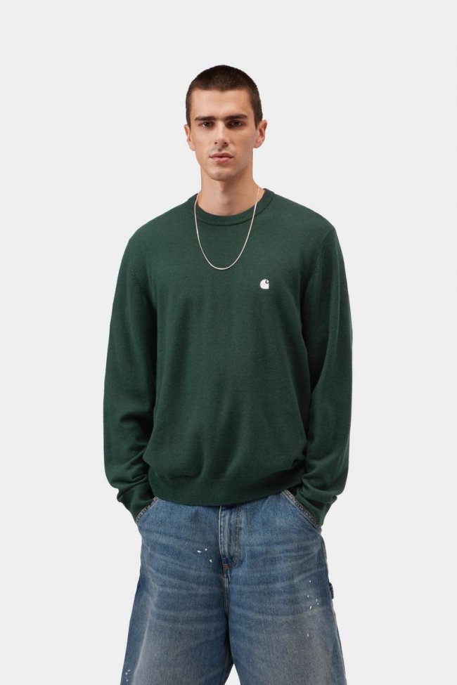 Carhartt Madison Sweater - Dark Scarab / Wax Carhartt Madison Sweater - Dark Scarab / Wax