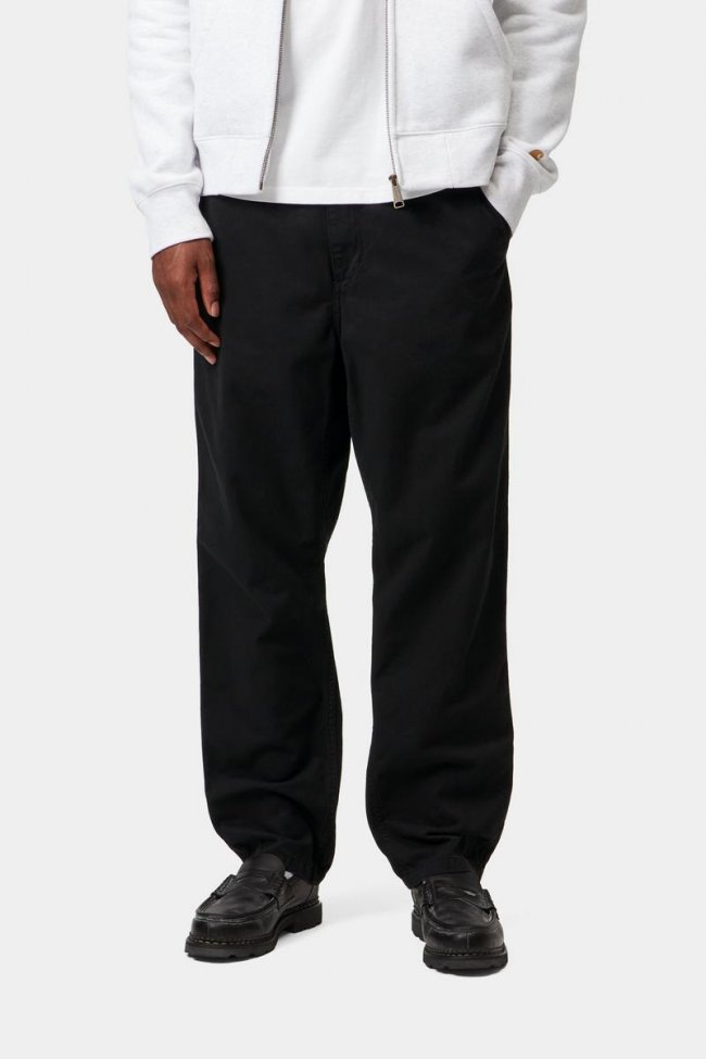 Carhartt Flint Pant - Black, Garment dyed