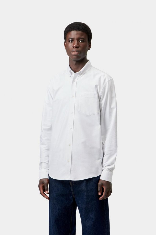 Carhartt L/S C-Logo Shirt - White / White Carhartt L/S C-Logo Shirt - White / White
