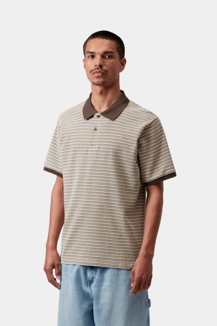 Carhartt S/S Dion Polo - Dion Stripe, Wax