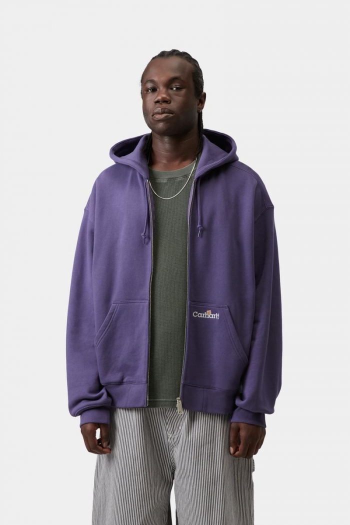 Carhartt Hooded WIP Label Sweat Jacket - Calla