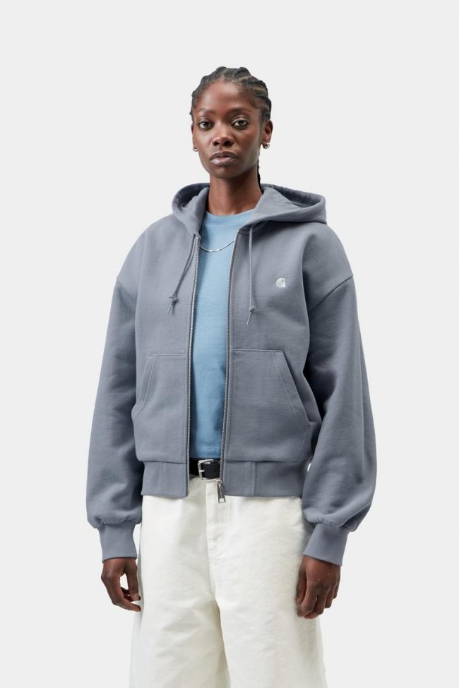 Carhartt Hooded Casey Jacket - Shady Blue / Silver