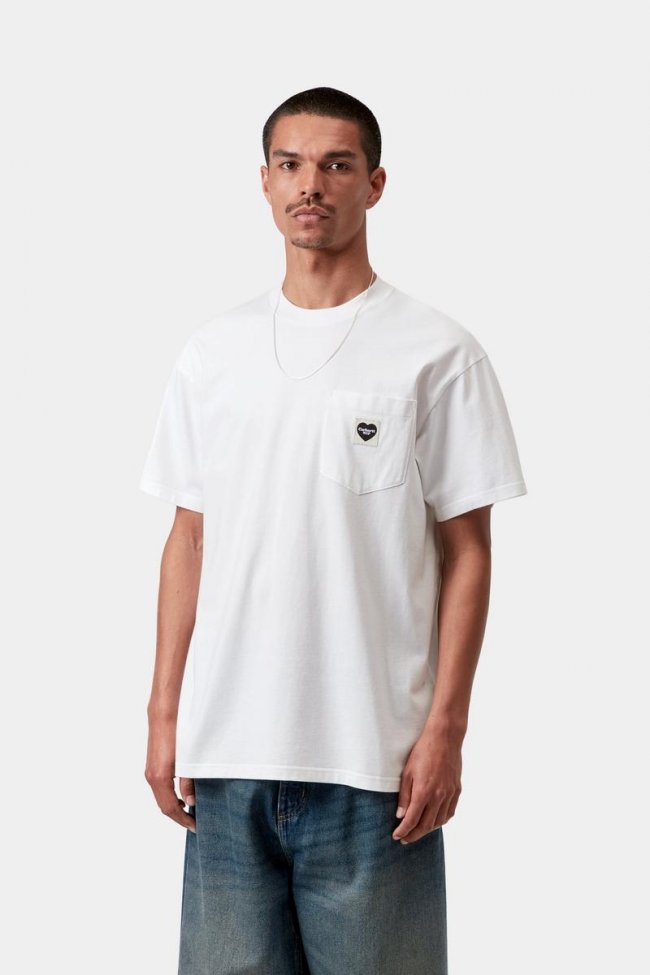 Carhartt S/S Pocket Heart T-Shirt - White / Black