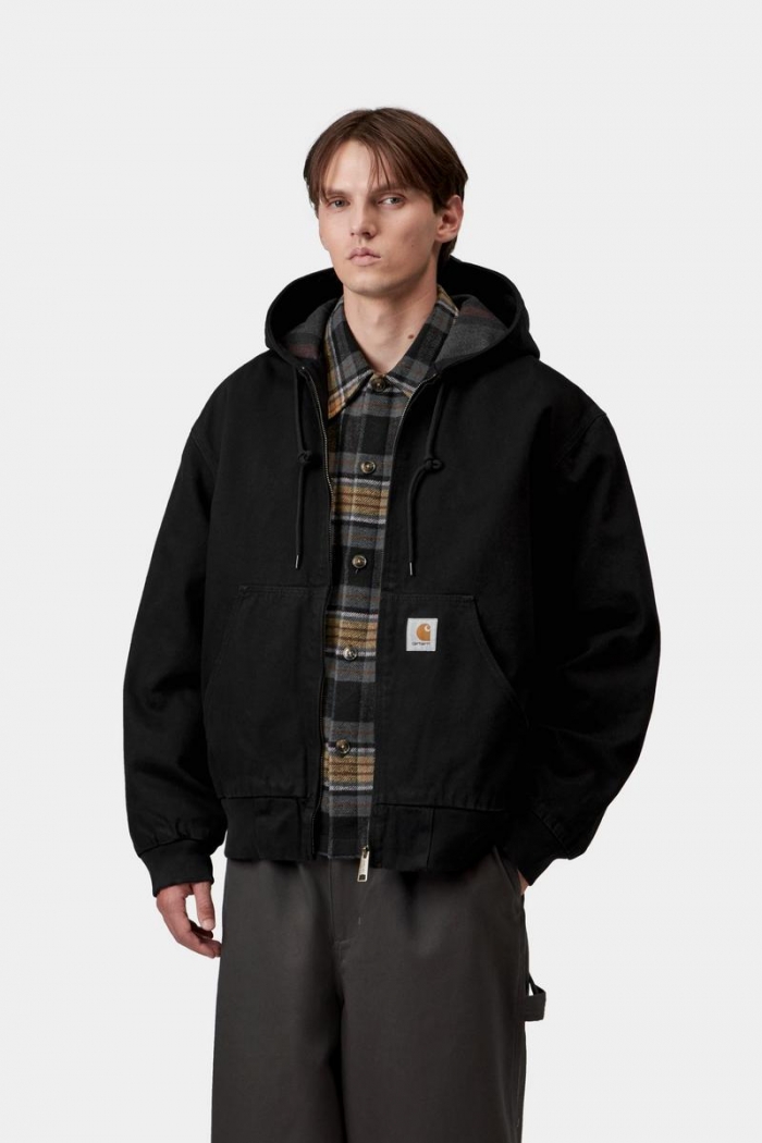 Carhartt OG Active Jacket - Black, Rinsed