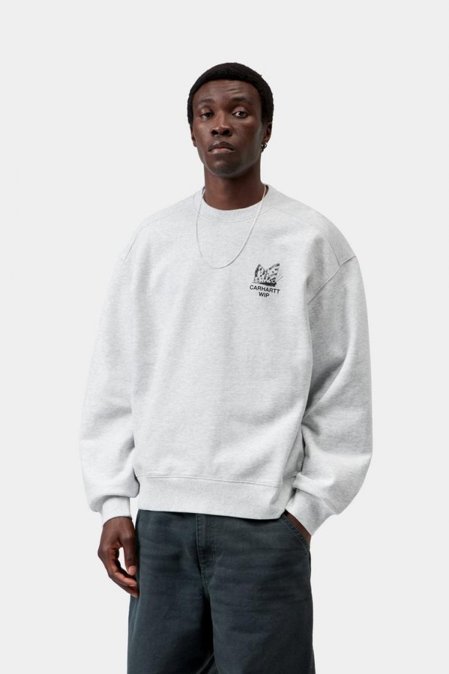 Carhartt Hourglass Sweat - Ash Heather, Stone washed Carhartt Hourglass Sweat - Ash Heather, Stone washed