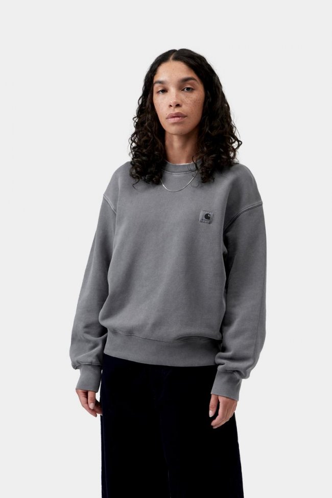 Carhartt Nelson Sweatshirt - Styx, Garment dyed