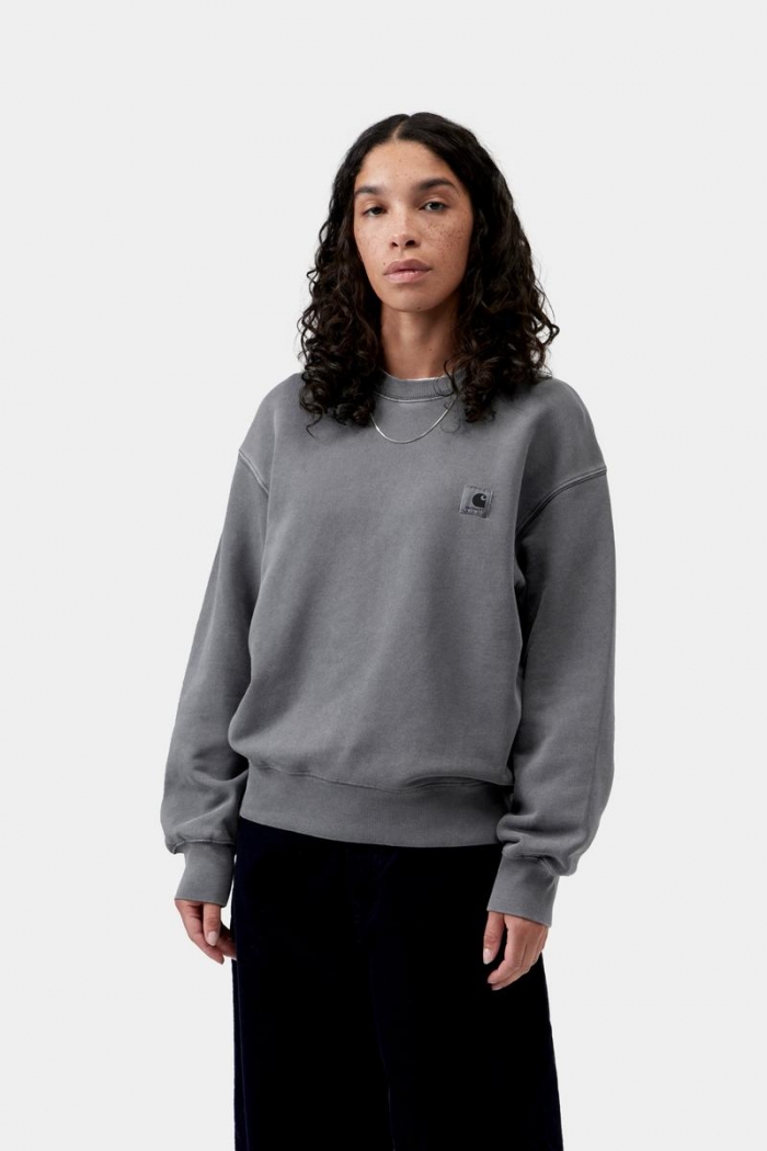 Carhartt Nelson Sweatshirt - Styx, Garment dyed