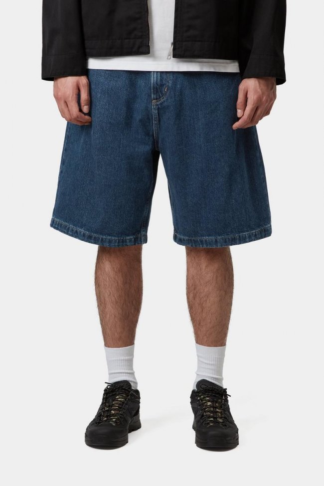 Carhartt Brandon Short - Blue, Stone washed Carhartt Brandon Short - Blue, Stone washed