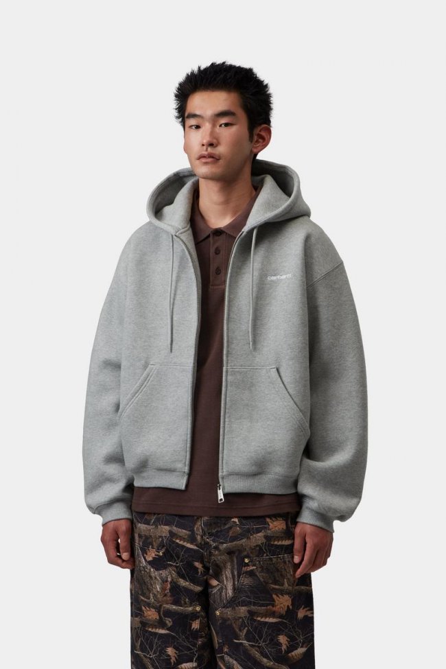Carhartt Hooded Ebbert Jacket - Grey Heather / White Carhartt Hooded Ebbert Jacket - Grey Heather / White