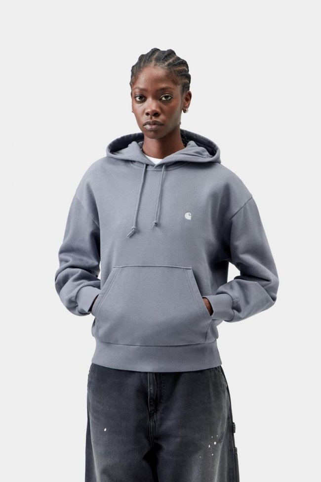Carhartt Hooded Casey Sweatshirt - Shady Blue / Silver Carhartt Hooded Casey Sweatshirt - Shady Blue / Silver