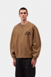Carhartt Arch Script Sweatshirt - WIP H Brown / Black, Stone washed Carhartt Arch Script Sweatshirt - WIP H Brown / Black, Stone washed