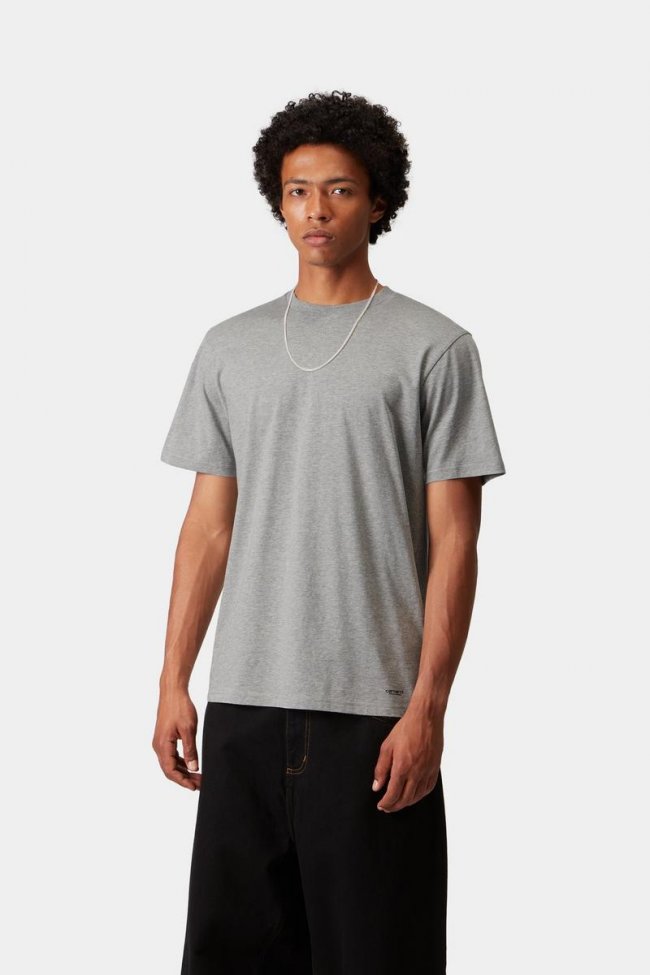 Carhartt Standard Crew Neck T-Shirt - Grey Heather + Grey Heather Carhartt Standard Crew Neck T-Shirt - Grey Heather + Grey Heather