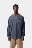 Carhartt L/S Loose Pocket T-Shirt - Dark Navy, Garment dyed Carhartt L/S Loose Pocket T-Shirt - Dark Navy, Garment dyed