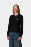 Carhartt L/S Blackletter Waffle T-Shirt - Black / Yellow